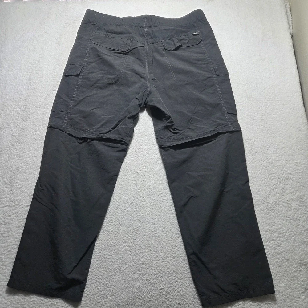 The‎ North Face Convertible Pants Mens 28x30 Size XL Charcoal Gray Belted